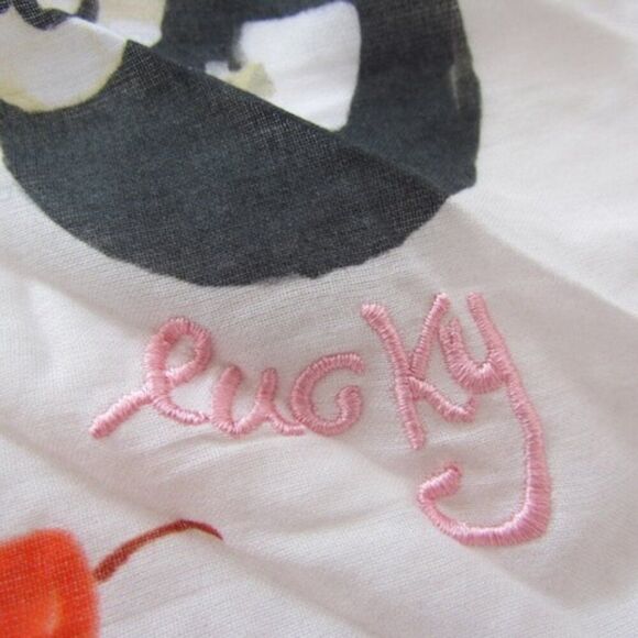 Maeve Printed Bandana Scarf 8 Balls Ivory & GIFT ANTHROPOLOGIE BARRETTES! - Picture 9 of 12